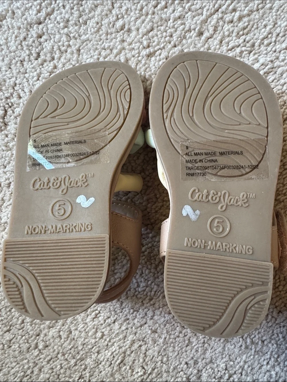 Cat & Jack Pastel Strap Sandals | Toddler Girls Size 5C | NWOT